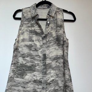 Jason Wu Sleeveless Silk Button-Up Tank